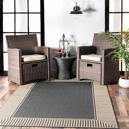Nuloom Asha Simple Border Indoor/Outdoor Area Rug 10ft x 13ft GBCB02A-10013